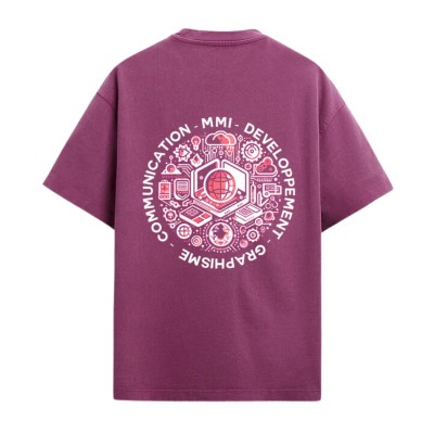 Tee shirt floqué avec les trois parcours MMI